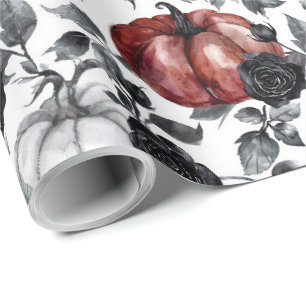 Papel De Regalo Elegante Halloween en Acuarela