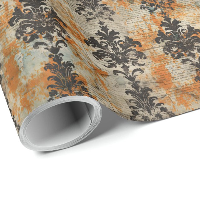 Papel De Regalo Elegante Halloween Toile (Esquina del rollo)