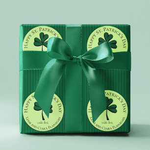 Papel De Regalo Elegante Happy St Patrick's Day Green Clover