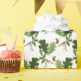 Papel De Regalo Elegante hoja de roble y maíz