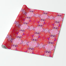 Papel De Regalo Elegante Hortensia Limelight Púrpura y Naranja
