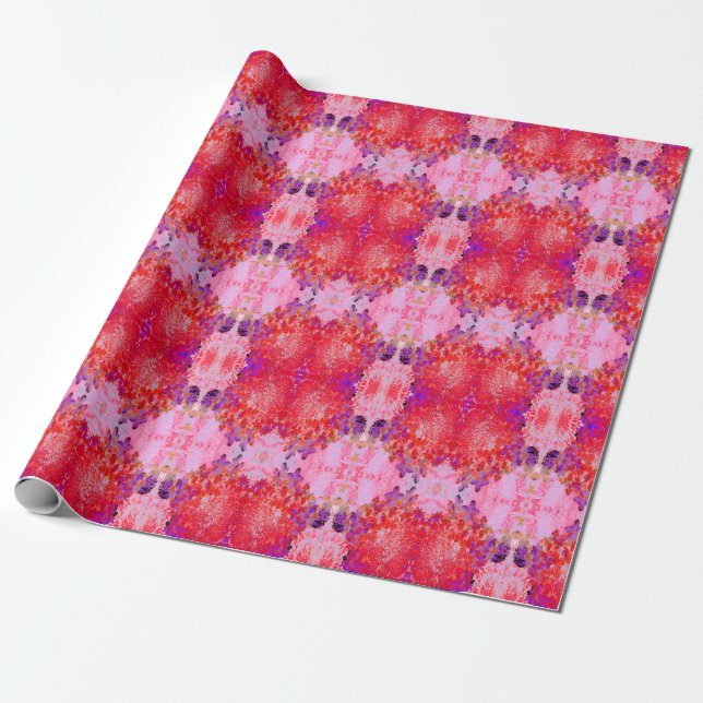 Papel De Regalo Elegante Hortensia Limelight Púrpura y Naranja (Desenrollado)