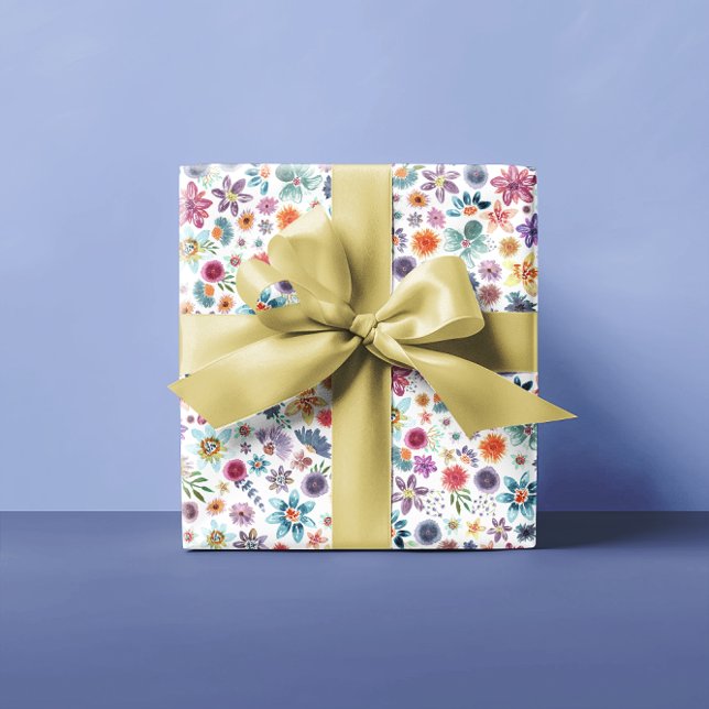 Papel De Regalo Elegante Jardín Botánico Floral Beige (Subido por el creador)