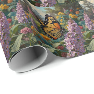 Papel De Regalo Elegante jardín de flores silvestres pastel con ma