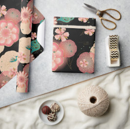 Papel De Regalo Elegante Jardín de manantial de ornamento floral