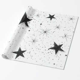 Papel De Regalo Elegante juego de regalo de estrella negra