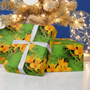 Papel De Regalo Elegante Lily de las Incas Alstroemerias