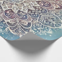 Elegante manala de copo de nieve en hues escarpado