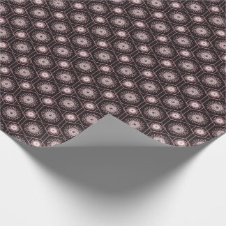 Papel De Regalo Elegante Mandala Geométrico de Oro Rosa