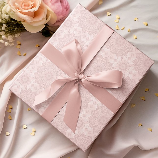 Papel De Regalo Elegante Mandala Rubor Rosa Gold (Subido por el creador)