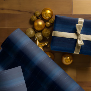 Papel De Regalo Elegante manto de color azul marino Ombre