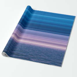 Papel De Regalo Elegante mar del océano Agua Púrpura Horizonte Azu