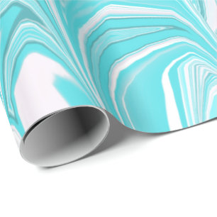 Papel De Regalo Elegante mármol color azul blanco