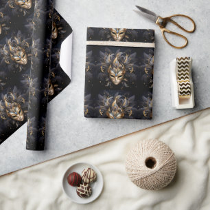 Papel De Regalo Elegante máscara veneciana Mardi Gras