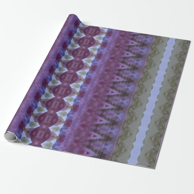 Papel De Regalo Elegante Mauve Y Púrpura Diseñador De Regalos (Desenrollado)