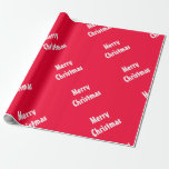 Papel De Regalo Elegante Merry Christmas Text Vintage Red Template<br><div class="desc">Elegante Papel envuelto de plantilla rojo vintage de Feliz Navidad Textos Vintage.</div>