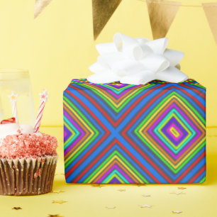 Papel De Regalo Elegante Minimal simple geométrico cuadrado colori