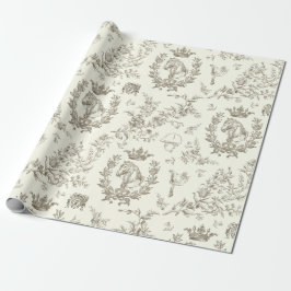 Papel De Regalo Elegante Moda Elegante Elegante Beige Aseo Ecuestr