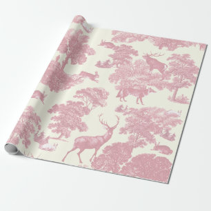 Papel De Regalo Elegante Moda Ligera De Tejido Rosa Cervante Woodl