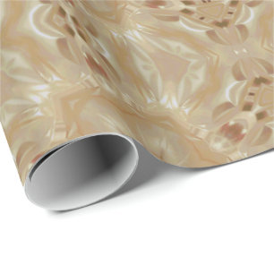 Papel De Regalo Elegante Moda Pearl Peach Kaleidoscopic Star Flowe