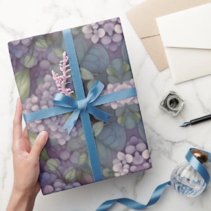 Papel De Regalo Elegante moda polvorienta morado boho acuarela flo