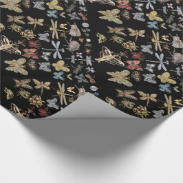 Papel De Regalo Elegante Moda pradera mariposa Insectos escarabajo