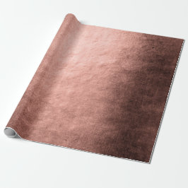 Papel De Regalo Elegante moderno cobre rosa oro metálico