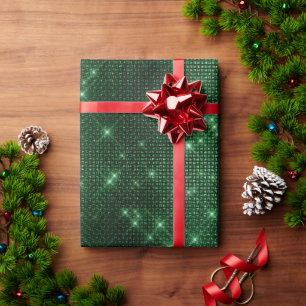Papel De Regalo Elegante moderno estilo femenino brillo verde