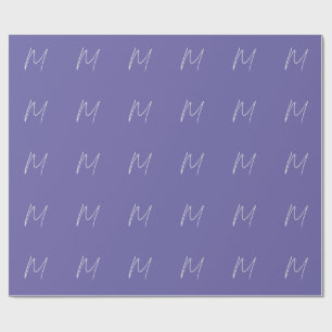 Papel De Regalo Elegante Moderno Plano Monograma de Nombre Propio