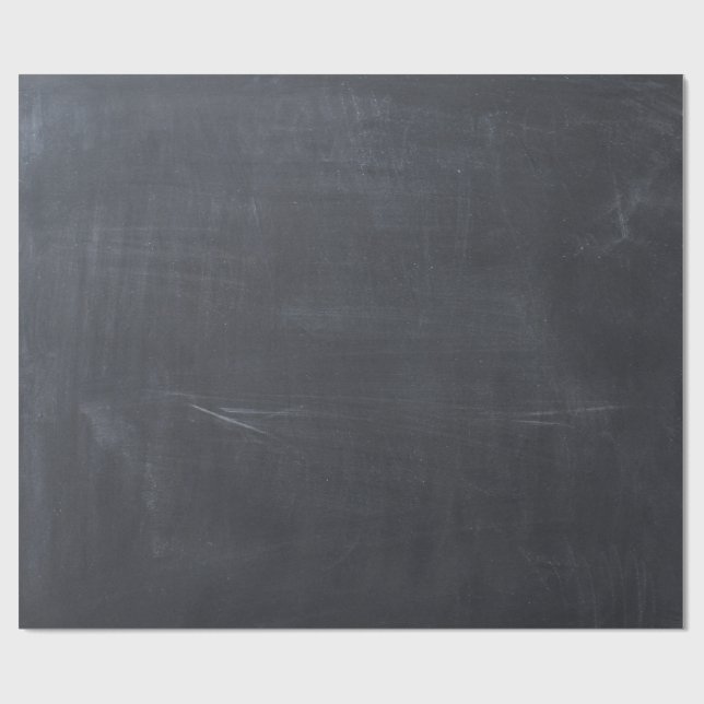 Papel De Regalo Elegante moderno Real Chalkboard Blackboard Negro (Superficie plana)