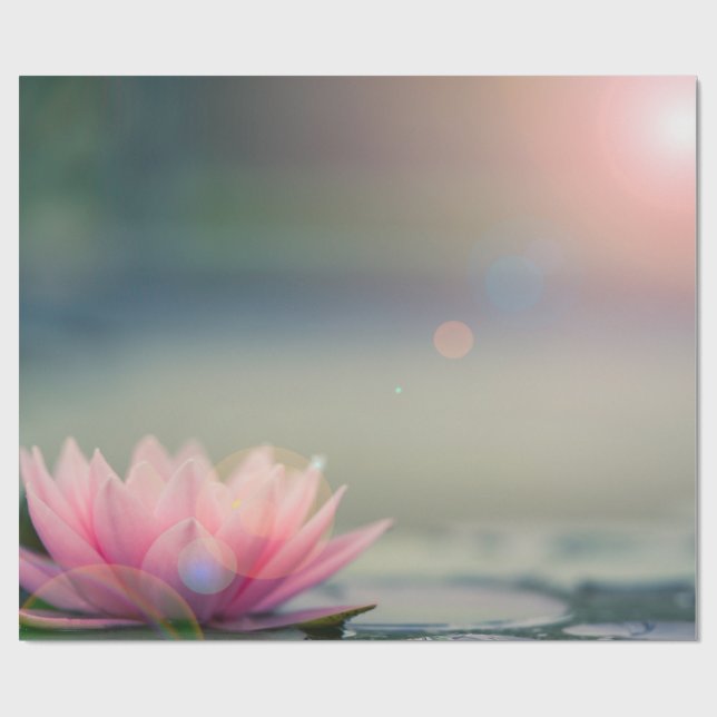 Papel De Regalo Elegante naturaleza de Lotus (Superficie plana)