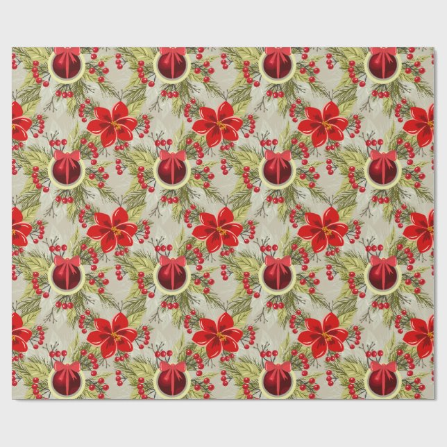 Papel De Regalo Elegante Navidad/Fiestas (Superficie plana)