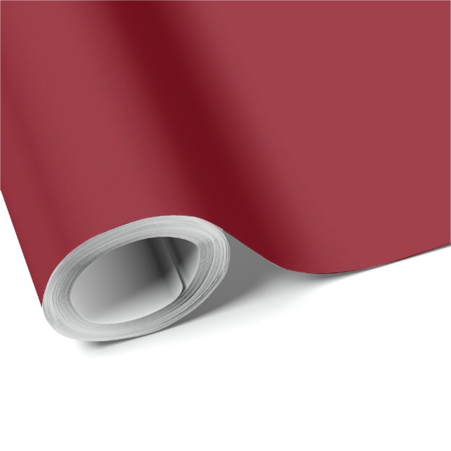 Papel De Regalo Elegante Navidad Sólido Rojo (Esquina del rollo)