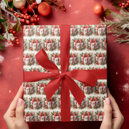Papel De Regalo Elegante Navidades de Coquette de Punto de Polka B