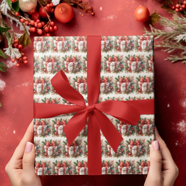 Papel De Regalo Elegante Navidades de Coquette de Punto de Polka B (Subido por el creador)