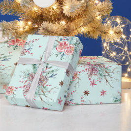 Papel De Regalo Elegante Navidades de diseño de acuarela moderna