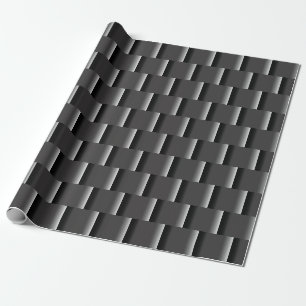 Papel De Regalo Elegante negro a gris oscuro grande Resumen