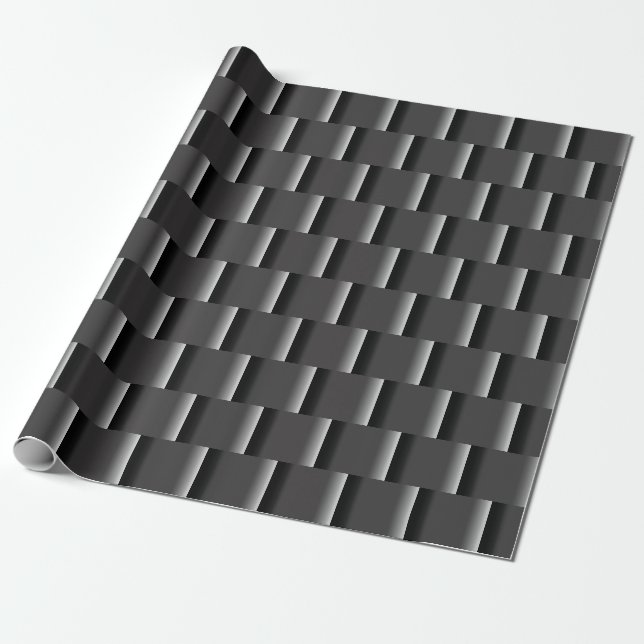 Papel De Regalo Elegante negro a gris oscuro grande Resumen (Desenrollado)