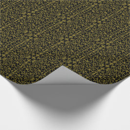 Papel De Regalo Elegante negro y oro filigrí