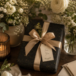 Papel de regalo elegante noche estrellada dorada