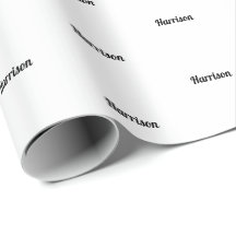 Elegante nombre de texto personalizado en blanco y