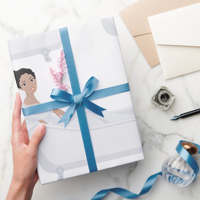 Papel De Regalo Elegante novia relajante en el diseño de Boda en l (Subido por el creador)