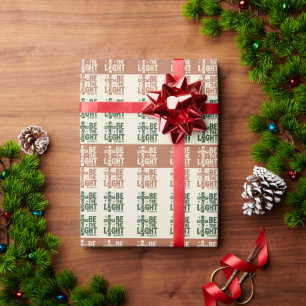 Papel De Regalo Elegante Oh Santa Noche Dorado Brillo Natividad Az