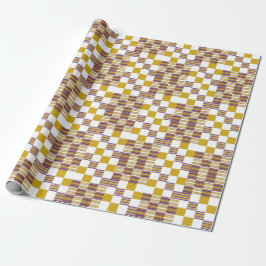 Papel De Regalo Elegante oro africano y morado kente