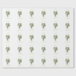 Papel De Regalo Elegante pájaro botánico 