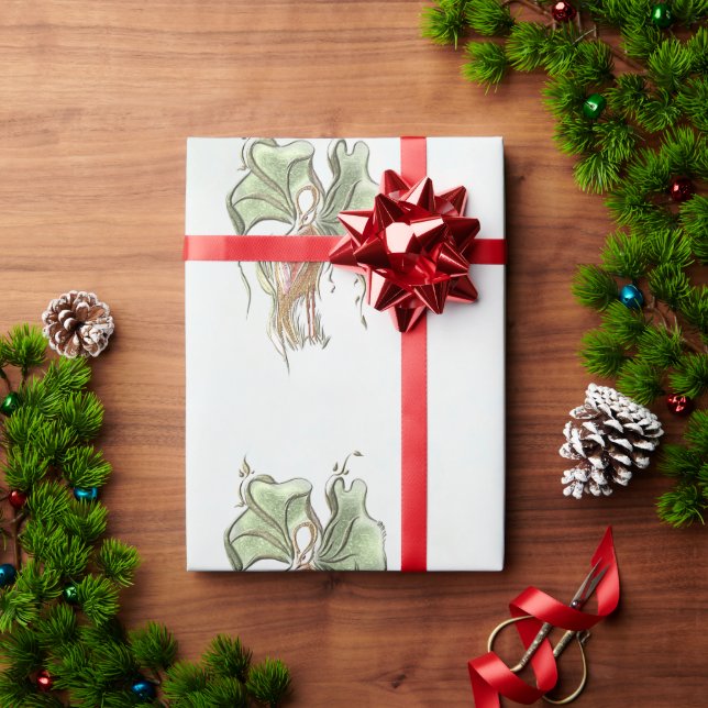 Papel De Regalo Elegante pájaro botánico  (Regalo de vacaciones)