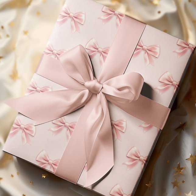 Papel De Regalo Elegante Pastel Rosa y Nombre Personalizado (Subido por el creador)