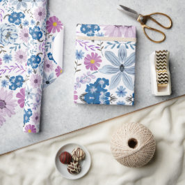 Papel De Regalo Elegante Pastel Watercolor Blossom Textil Style