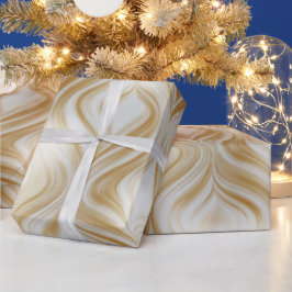 Papel De Regalo Elegante patrón abstracto blanco con brillo de per