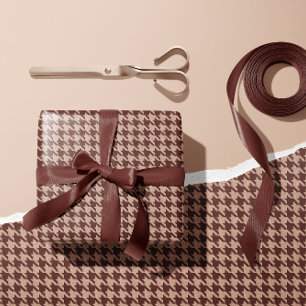 Papel De Regalo Elegante patrón clásico de preppy de lunares marro